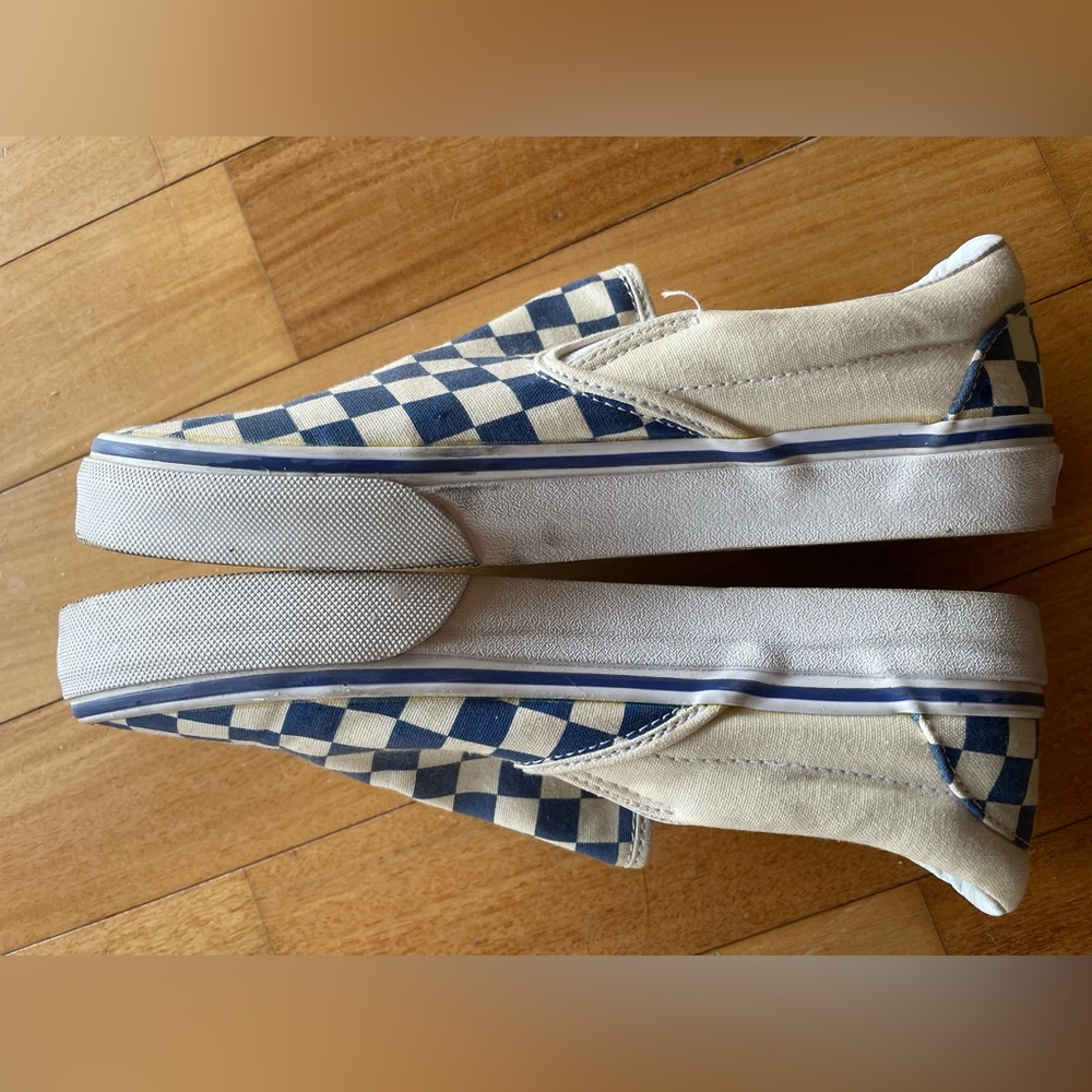 Vans blue white check size 7 Womens